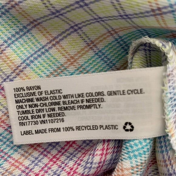 Isabel Maternity by Ingrid & Isabel Peek-a-boo Tie Front Top Size XL Multi Plaid - Picture 9 of 9